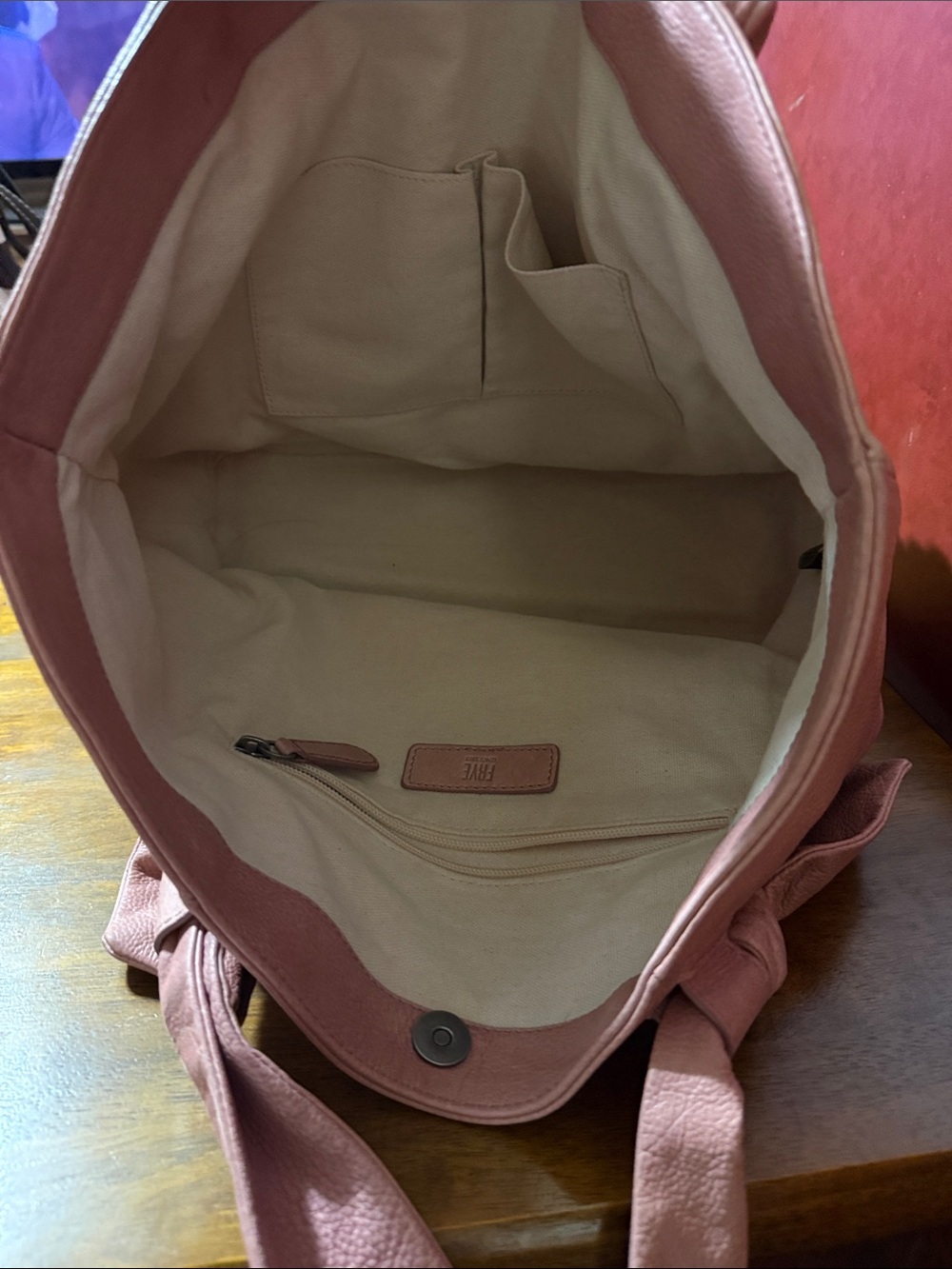 Frye Blush Pink Leather Tote with Knotted Straps - Picture 2 of 4